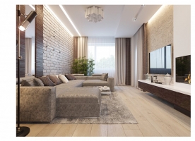 3-х Комнатная квартира 80 кв. м. ЖК "Лермонтов" в современном стиле