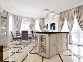 Дизайн 2-х этажного дома 230 кв. м в классическом стиле