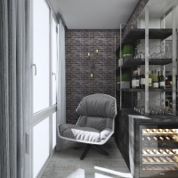 Дизайн однокомнатной квартиры в ЖК "Манхеттен" в современном стиле