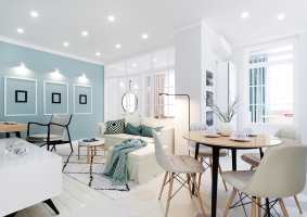 Дизайн квартиры-студии в скандинавском стиле