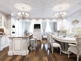 Дизайн 4-х комнатной квартиры в классическом стиле