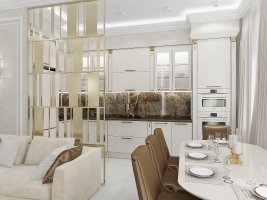 Дизайн 2-х комнатной квартиры в классическом стиле. ЖК Адмирал