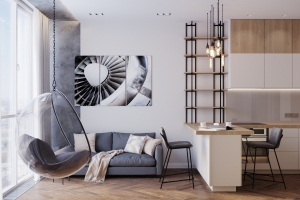 Дизайн 2-х комнатной квартиры в современном стиле. ЖК "Первый"