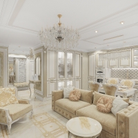 Дизайн 3-х комнатной квартиры в классическом стиле. ЖК Тихий Дон