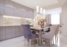 Дизайн 3-х комнатной квартиры 110 кв.м в современном стиле, ЖК "Белый Ангел"