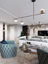 Дизайн 3-х комнатной квартиры 100 кв.м в современном стиле, ЖК "Белый Ангел"