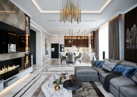 Дизайн двухэтажного дома в современном стиле, пос. Олимпийский