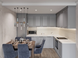 Дизайн 2-х комнатной квартиры в современном стиле, ЖК "На Целиноградской"