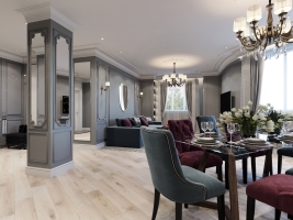 Дизайн 3-х комнатной квартиры в классическом стиле, Ростов-на-Дону