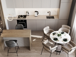 Дизайн 2-х комнатной квартиры 79 м2 в современном стиле. ЖК "Тихий Дон"