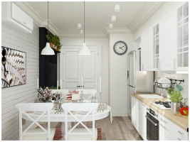 3-х Комнатная квартира в ЖК "Ривер Хаус" в скандинавском стиле площадью 77,3  кв.м.