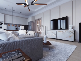 3-х Комнатная квартира в неоклассическом стиле, общей площадью 118 кв.м.