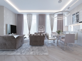 2-х Комнатная квартира 58 кв. м. ЖК "Парадиз" в неоклассическом  стиле